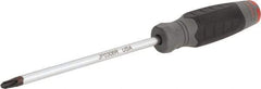 Proto - #3, 10-1/2" OAL, Standard Phillips Screwdriver - 6" Blade Length, Round Shank, Ergonomic Handle - Apex Tool & Supply