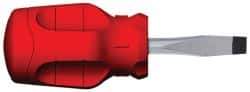Proto - 83mm OAL Keystone Slotted Screwdriver - 38mm Blade Length, Round Shank, Ergonomic Handle - Apex Tool & Supply