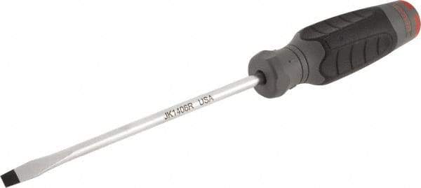 Proto - 260mm OAL Keystone Slotted Screwdriver - 152mm Blade Length, Round Shank, Ergonomic Handle - Apex Tool & Supply