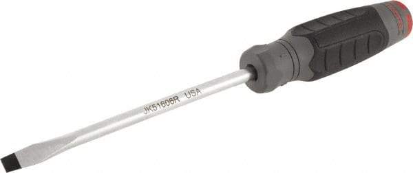 Proto - 267mm OAL Keystone Slotted Screwdriver - 152mm Blade Length, Round Shank, Ergonomic Handle - Apex Tool & Supply