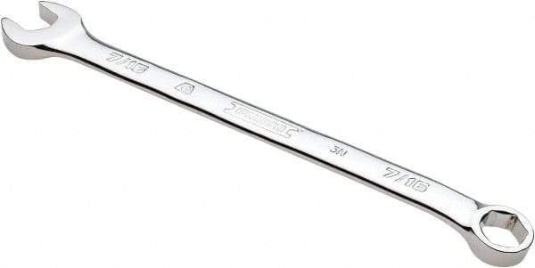 Proto - 7/16" 6 Point Combination Wrench - 15° Head Angle, 6-29/64" OAL, Steel, Chrome Finish - Apex Tool & Supply