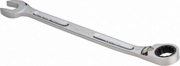 Proto - 18mm 12 Point Combination Wrench - 15° Head Angle, 10-11/16" OAL, Steel, Chrome Finish - Apex Tool & Supply