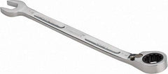 Proto - 7/16" 12 Point Combination Wrench - 15° Head Angle, 6-29/64" OAL, Steel, Chrome Finish - Apex Tool & Supply