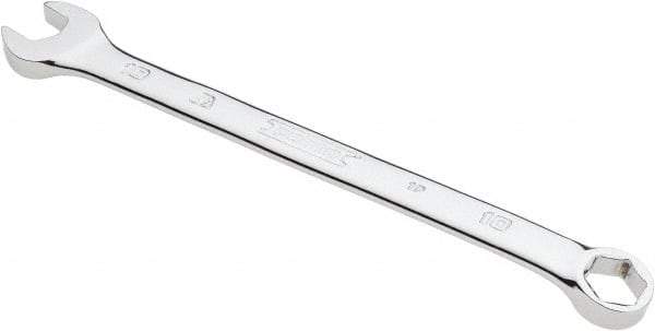 Proto - 10mm 6 Point Combination Wrench - 15° Offset Angle, 6-1/4" OAL, Steel, Chrome Finish - Apex Tool & Supply