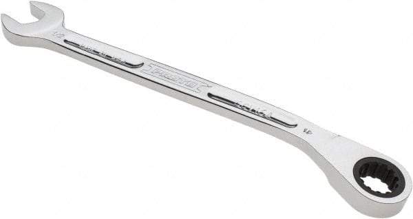 Proto - 1/2" 12 Point Combination Wrench - 15° Head Angle, 7-29/32" OAL, Steel, Chrome Finish - Apex Tool & Supply