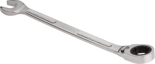 Proto - 1" 12 Point Combination Wrench - 15° Head Angle, 14-1/16" OAL, Steel, Chrome Finish - Apex Tool & Supply