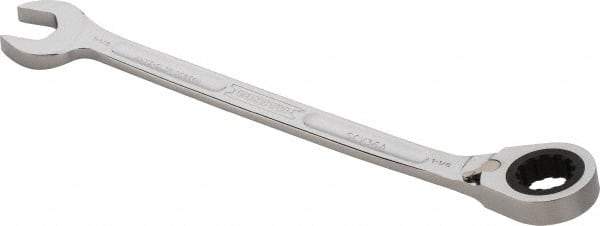 Proto - 1-1/8" 12 Point Combination Wrench - 15° Head Angle, 15-7/8" OAL, Steel, Chrome Finish - Apex Tool & Supply