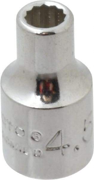 Proto - 1/4" Drive, Standard Hand Socket - 12 Points, 7/8" OAL, Alloy Steel, Chrome Finish - Apex Tool & Supply