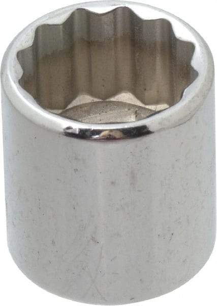 Proto - 1/4" Drive, Standard Hand Socket - 12 Points, 7/8" OAL, Alloy Steel, Chrome Finish - Apex Tool & Supply