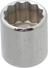 Proto - 1/4" Drive, Standard Hand Socket - 12 Points, 7/8" OAL, Alloy Steel, Chrome Finish - Apex Tool & Supply