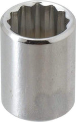 Proto - 19/32", 3/8" Drive, Standard Hand Socket - 12 Points, 1-1/8" OAL, Alloy Steel, Chrome Finish - Apex Tool & Supply