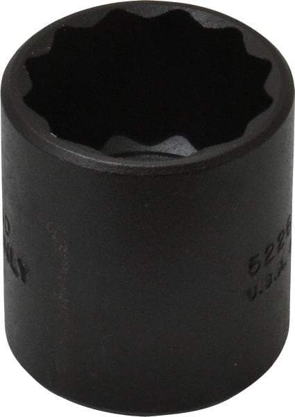 Proto - 13/16", 3/8" Drive, Standard Hand Socket - 12 Points, 1-7/16" OAL, Alloy Steel, Black Finish - Apex Tool & Supply