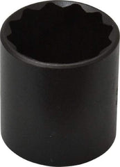 Proto - 1", 3/8" Drive, Standard Hand Socket - 12 Points, 1-11/16" OAL, Alloy Steel, Black Finish - Apex Tool & Supply