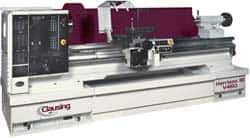 Clausing - 18" Swing, 60" Between Centers, 208/230/460 Volt, Triple Phase Engine Lathe - 5MT Taper, 15 hp, 20 to 2,000 RPM, 3" Bore Diam, 67" Deep x 81" High x 128" Long - Apex Tool & Supply