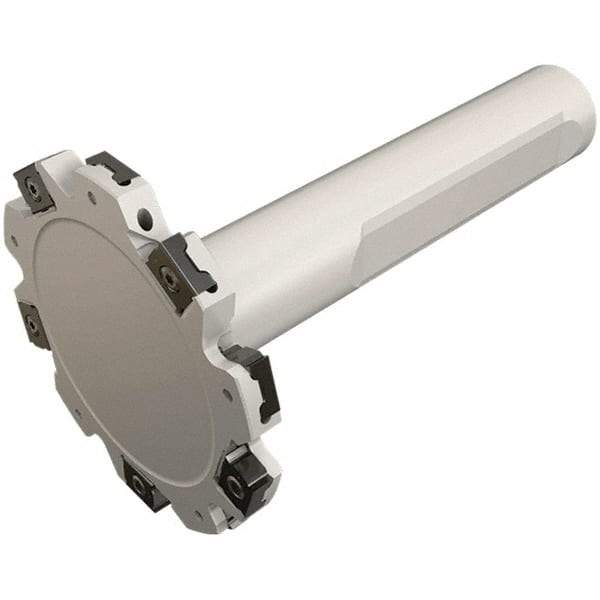 Iscar - Shank Connection, 0.118" Cutting Width, 14.9mm Depth of Cut, 50mm Cutter Diam, 8 Tooth Indexable Slotting Cutter - 0.787" Shank Diam, ETS-LN08 Toolholder, LNET Insert, Right Hand Cutting Direction - Apex Tool & Supply