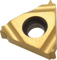 Hertel - 16IR Internal Right Hand 16 UN Laydown Threading Insert - Grade HG630TR, TiC/TiN Coated Carbide - Apex Tool & Supply