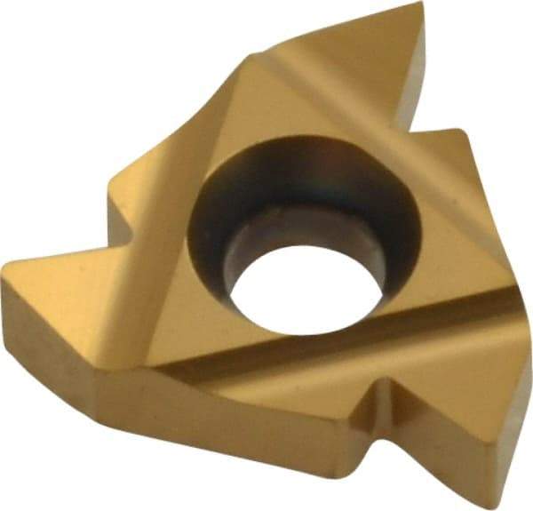 Hertel - 22ER External Right Hand 7-5 Partial Profile 60° Laydown Threading Insert - Grade HG330TR, TiC/TiN Coated Carbide - Apex Tool & Supply