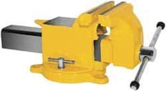 Yost Vises - 8" Jaw Width x 8" Jaw Opening Capacity, 3-1/2" Throat Depth, Bench & Pipe Combination Vise - 3/4 to 2-1/4" Pipe Capacity, Swivel Base, Bolt Down Attachment, Steel - Apex Tool & Supply