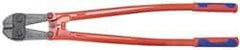 Knipex - 35-3/4" OAL, 47.6mm Jaw Length x 104mm Jaw Width, Bolt Cutter Pliers - Standard Head, Steel Tube, Power-Coated Handles - Apex Tool & Supply