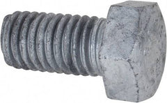 Value Collection - 1/2-13 Thread, 1" Length Under Head, Steel Hex Head Bolt - Hot Dipped Galvanized Coated, UNC Thread, ASTM A307, Grade 2 - Apex Tool & Supply