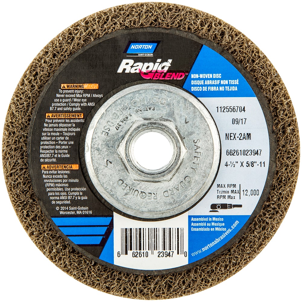 Norton - Deburring Wheels Wheel Type: 27 Wheel Diameter (Inch): 4.5 - Apex Tool & Supply