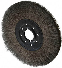 Osborn - 12" OD, 2" Arbor Hole, Crimped Stainless Steel Wheel Brush - 1" Face Width, 3" Trim Length, 0.0104" Filament Diam, 3,000 RPM - Apex Tool & Supply