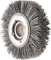 Osborn - 3" OD, 5/8" Arbor Hole, Nylon Wheel Brush - 7/8" Face Width, 5/8" Trim Length, 20,000 RPM - Apex Tool & Supply