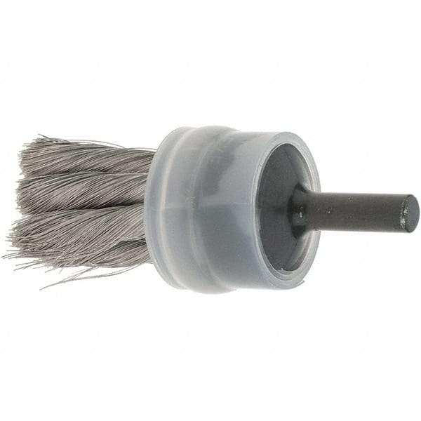 Osborn - 3/4" Brush Diam, Knotted, End Brush - 1/4" Diam Shank, 20,000 Max RPM - Apex Tool & Supply