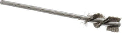 Osborn - 3/8" Diam Helical Stainless Steel Tube Brush - 0.005" Filament Diam, 1" Brush Length, 3-1/2" OAL, 1/8" Diam Shank - Apex Tool & Supply