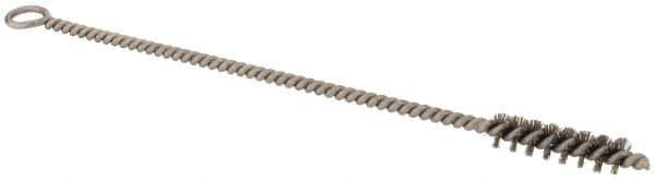 Osborn - 3/8" Diam Helical Stainless Steel Tube Brush - Single Spiral, 0.006" Filament Diam, 1-1/2" Brush Length, 8" OAL, 0.168" Diam Shank - Apex Tool & Supply