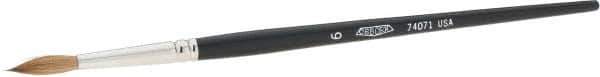 Osborn - #6 Sable Artist's Paint Brush - 5/32" Wide, 3/4" Bristle Length, 5-3/4" Wood Handle - Apex Tool & Supply