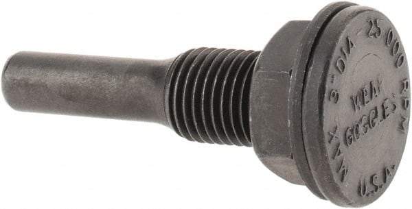 Osborn - 1/4" Arbor Hole to 1/4" Shank Diam Drive Arbor - For Small Diam Wheel Brushes - Apex Tool & Supply