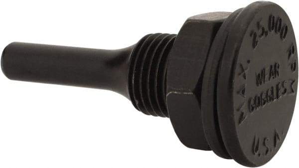 Osborn - 1/4" Arbor Hole to 1/4" Shank Diam Drive Arbor - For Small Diam Wheel Brushes - Apex Tool & Supply