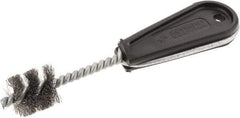 Osborn - 1" Long x 57/64" Diam Steel Tube End Fitting Brush - 6-3/8" OAL, 0.008" Wire Diam - Apex Tool & Supply