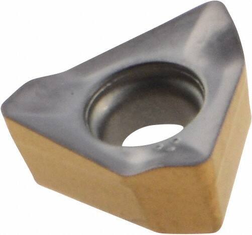 Iscar - HM390 TKCT0703 TR Grade IC808 Carbide Milling Insert - TiAlN/AlTiN/TiN Finish, 0.124" Thick, 0.228" Inscribed Circle, 0.51mm Corner Radius - Apex Tool & Supply