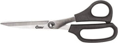 Clauss - 6" LOC, 9" OAL Stainless Steel Bent Trimmers - Plastic Offset Handle, For Paper, Fabric - Apex Tool & Supply