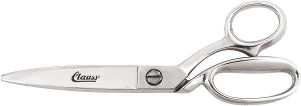 Clauss - 6" LOC, 12-1/2" OAL Steel Dubbed Trimmers - Steel Bent Handle, For Paper, Fabric - Apex Tool & Supply