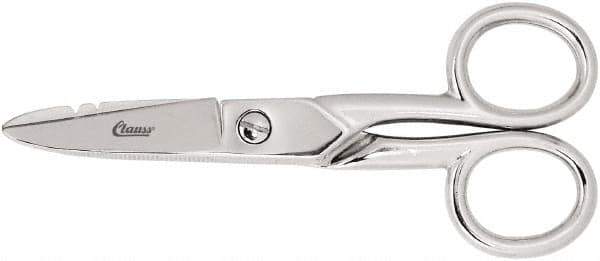 Clauss - 2" LOC, 5-1/4" OAL Scissors - Steel Handle, For Paper, Fabric - Apex Tool & Supply