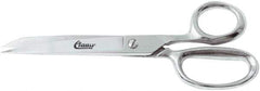 Clauss - 4" LOC, 8" OAL Straight Shears - Steel Straight Handle, For Paper, Fabric - Apex Tool & Supply