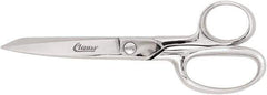 Clauss - 5" LOC, 8" OAL Straight Trimmers - Steel Straight Handle, For Paper, Fabric - Apex Tool & Supply