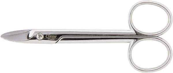 Clauss - 1" LOC, 4-9/64" OAL Straight Scissors - Steel Straight Handle, For Paper, Fabric - Apex Tool & Supply