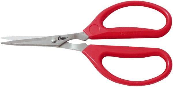 Clauss - 3" LOC, 9-1/4" OAL Stainless Steel Trimmers - Plastic Handle, For Paper, Fabric - Apex Tool & Supply