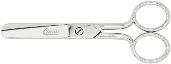 Clauss - 2" LOC, 8-5/8" OAL Carbon Steel Blunt Point Scissors - For Paper, Fabric - Apex Tool & Supply