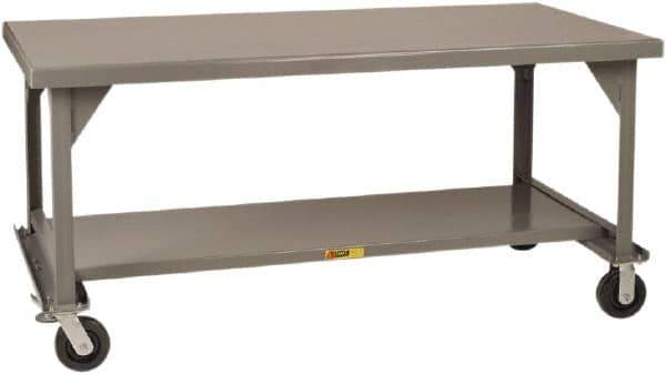 Little Giant - Mobile Workbench - 7 Gauge Steel, Fixed Leg, Gray, 36" Long x 30" Deep x 34" High - Apex Tool & Supply