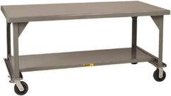 Little Giant - Mobile Workbench - 7 Gauge Steel, Fixed Leg, Gray, 60" Long x 36" Deep x 34" High - Apex Tool & Supply