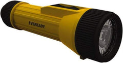 Energizer - White LED Bulb, 35 Lumens, Industrial/Tactical Flashlight - Black, Yellow Plastic Body, 2 D Batteries Not Included - Apex Tool & Supply