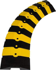 UltraTech - 1 Channel, 3 Ft Long, 3/4" Max Compatible Cable Diam, Yellow/Black ABS On Floor Cable Cover - 9-3/4" Overall Width x 1-3/8" Overall Height, 3" Channel Width x 3/4" Channel Height - Apex Tool & Supply