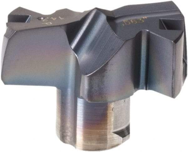 Iscar - Series FCP, 14.3mm Diam Grade IC908 Replaceable Drill Tip - Carbide, TiAlN/TiN Finish, 14 Seat Size - Apex Tool & Supply