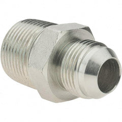 Value Collection - 3/4" Tube OD, 37° Steel Flared Tube Male Connector - 1-11-1/2 NPTF, Flare x MNPTF Ends - Apex Tool & Supply
