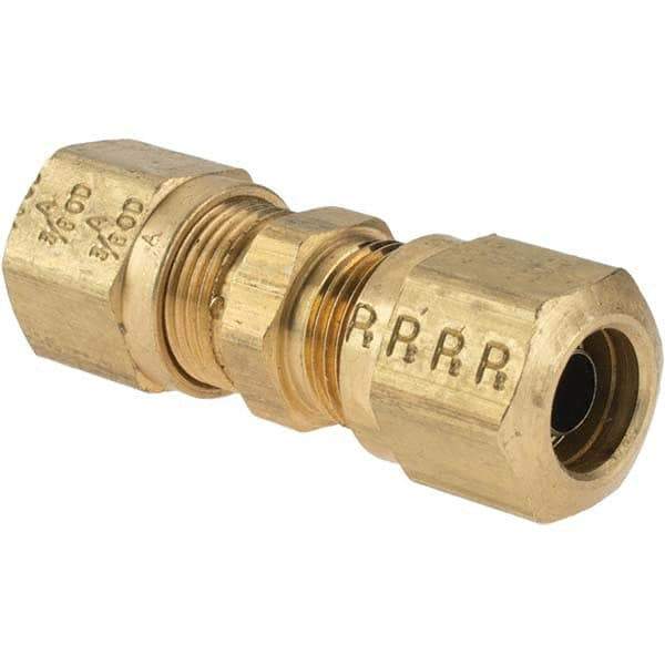 Parker - 3/8" OD, Brass Union - 150 Max Working psi, Comp x Comp Ends - Apex Tool & Supply